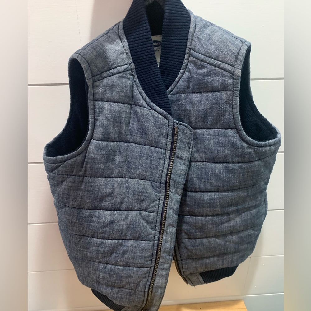 Old Navy, blue denim looking vest